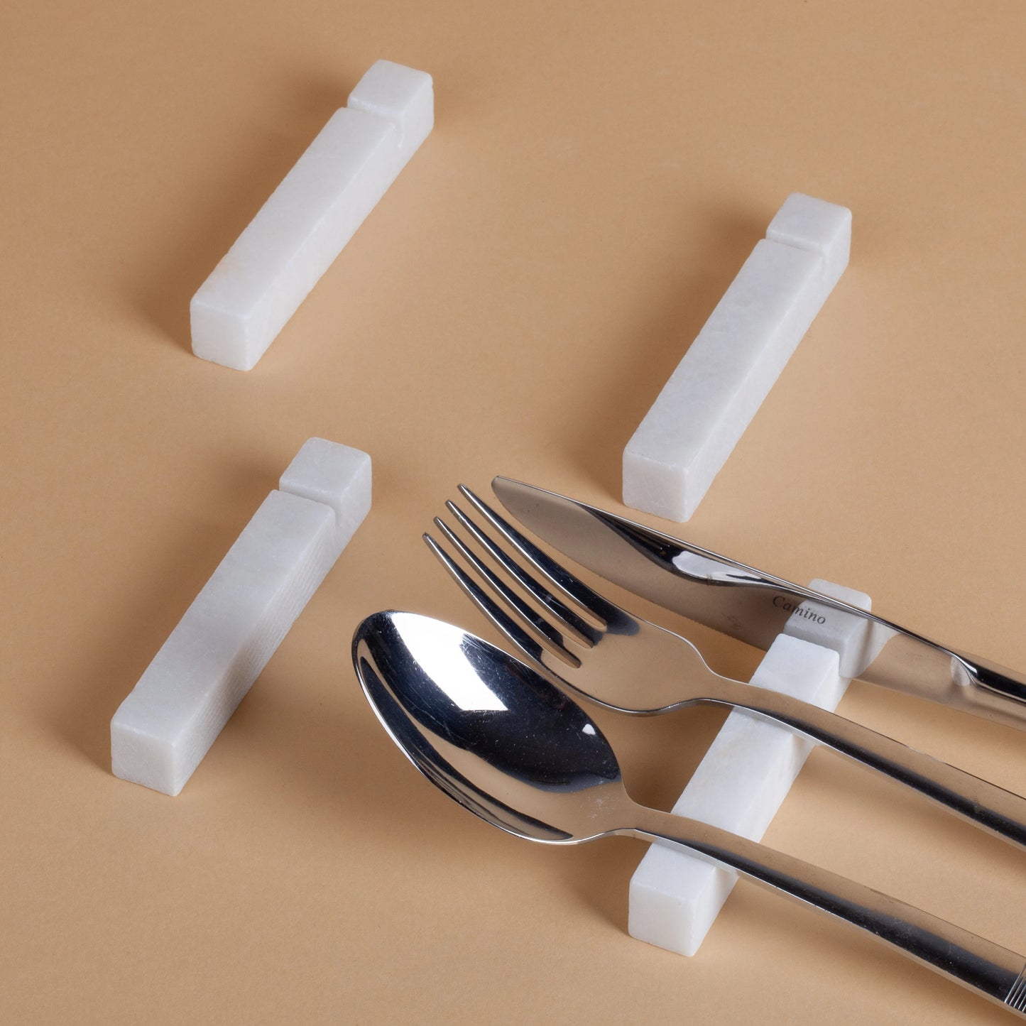 White Marble Cutlery Rest Set
