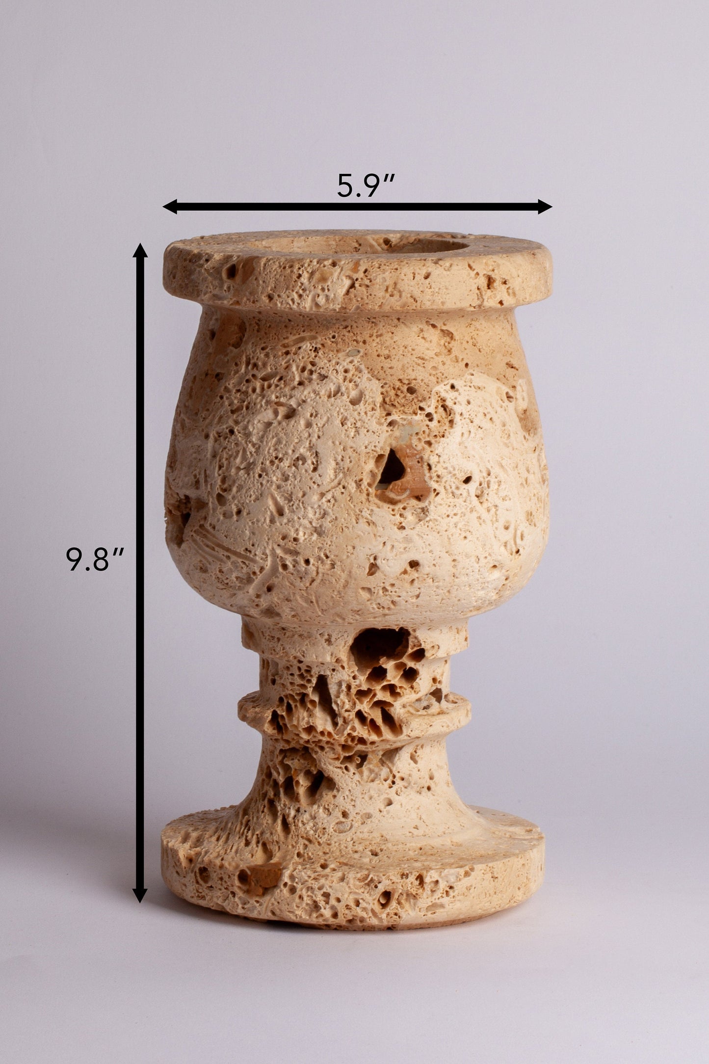 One-of-a-kind Travertine Vase / Home Decoration / Marble Decoration / Home Accessories / Stone Accessories / Home Gift / Stone Vase