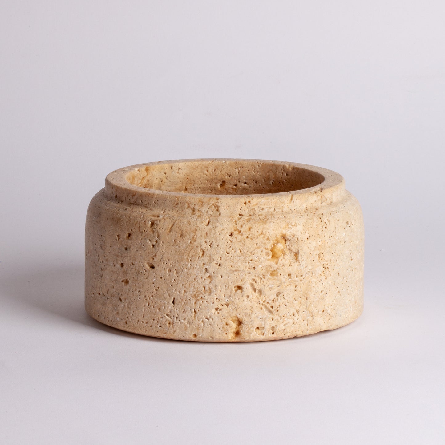 7" (18 cm) Travertine Cylinder Bowl / Natural Stone Bowl / Kitchen Accessories / Home Gift / Home Decoration / Handmade Bowl