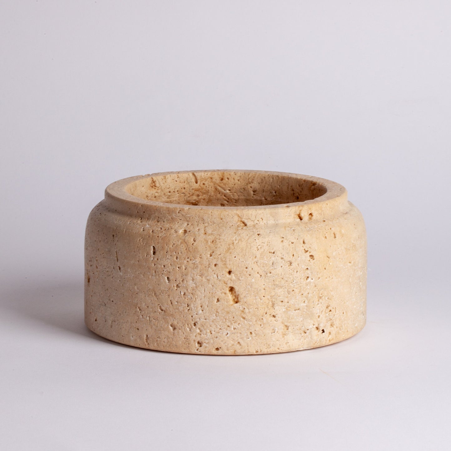 7" (18 cm) Travertine Cylinder Bowl / Natural Stone Bowl / Kitchen Accessories / Home Gift / Home Decoration / Handmade Bowl