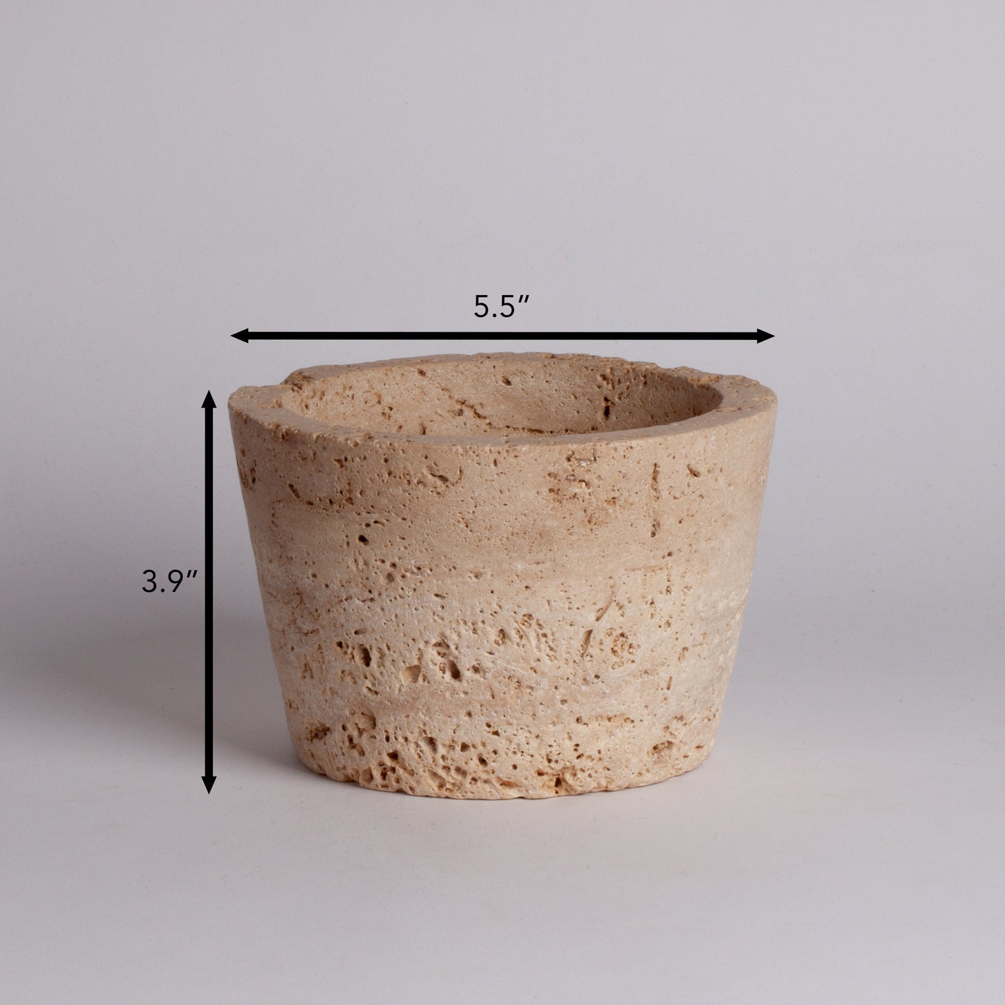 5.5" (14 cm) Beige Travertine Conical Bowl / Natural Stone Bowl / Kitchen Accessories / Home Gift / Home Decoration / Handmade Bowl / Gift