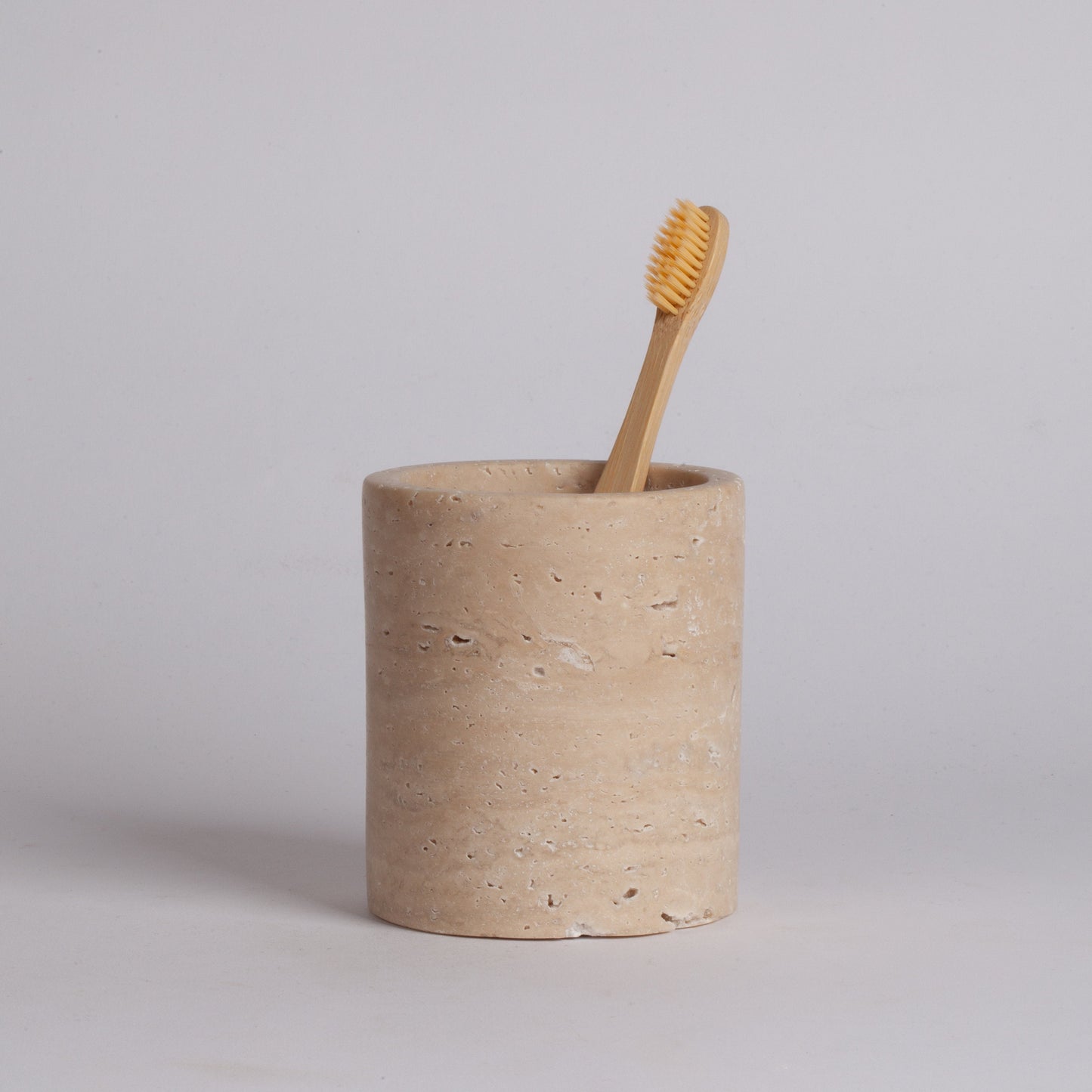 3.5" (9 cm) Travertine Toothbrush / Pencil Holder / Container / Home Decoration / Marble Decoration / Home Accessories / Home Gift