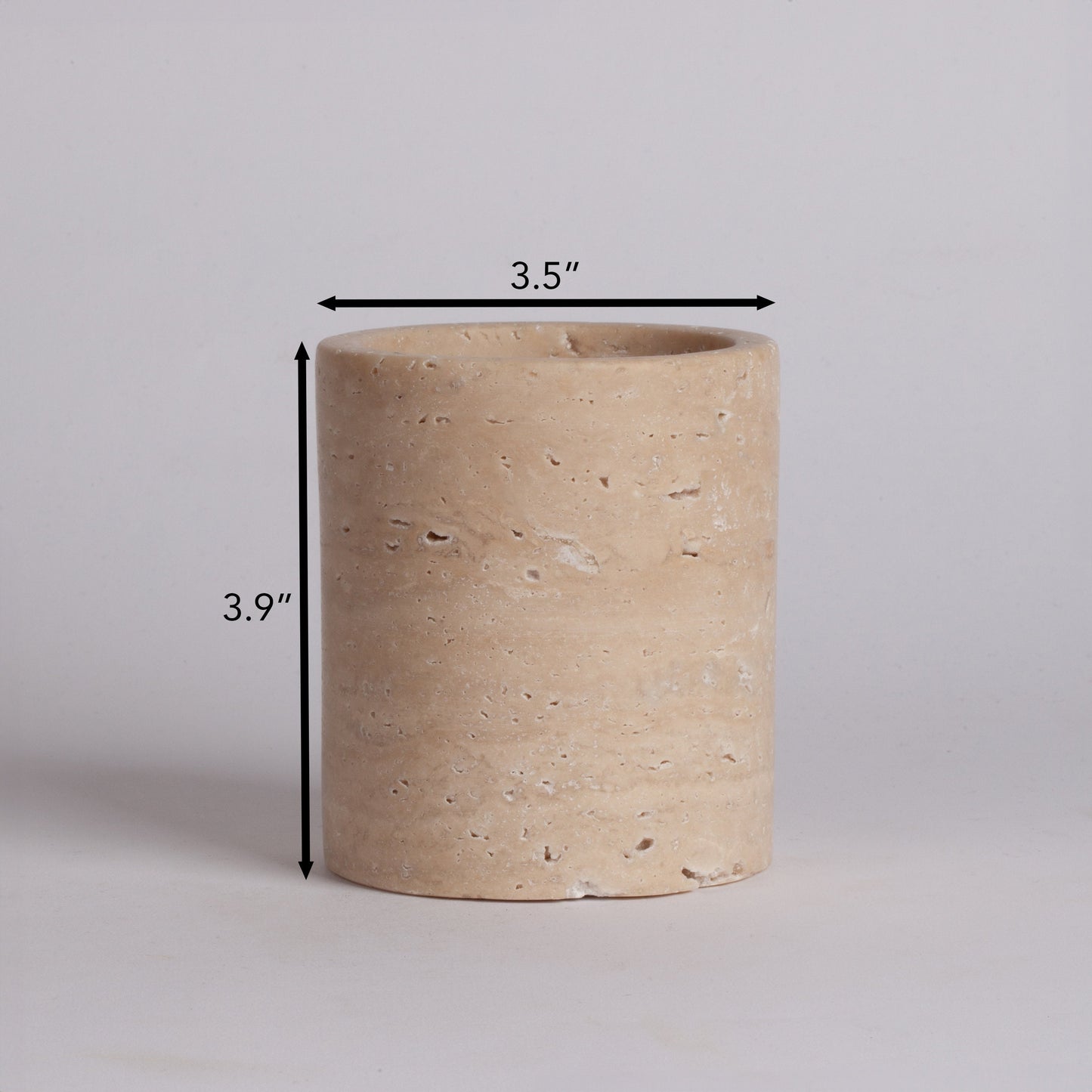 3.5" (9 cm) Travertine Toothbrush / Pencil Holder / Container / Home Decoration / Marble Decoration / Home Accessories / Home Gift