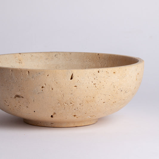 10.2" (25.5 cm) Travertine Bowl / Natural Stone Bowl / Kitchen Accessories / Home Gift / Home Decoration / Handmade Bowl / Gift For Her