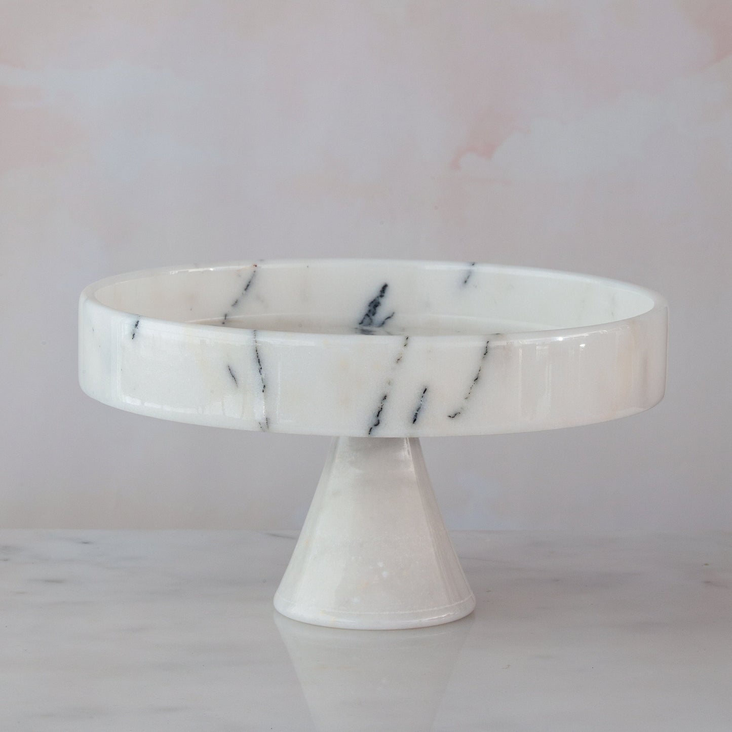 Marble Serving Bowl / Marble Pedestal Bowl / Large Centerpiece / Fruit Bowl / Large Bowl / Home Gift / Marble Bowl / Home Decoration