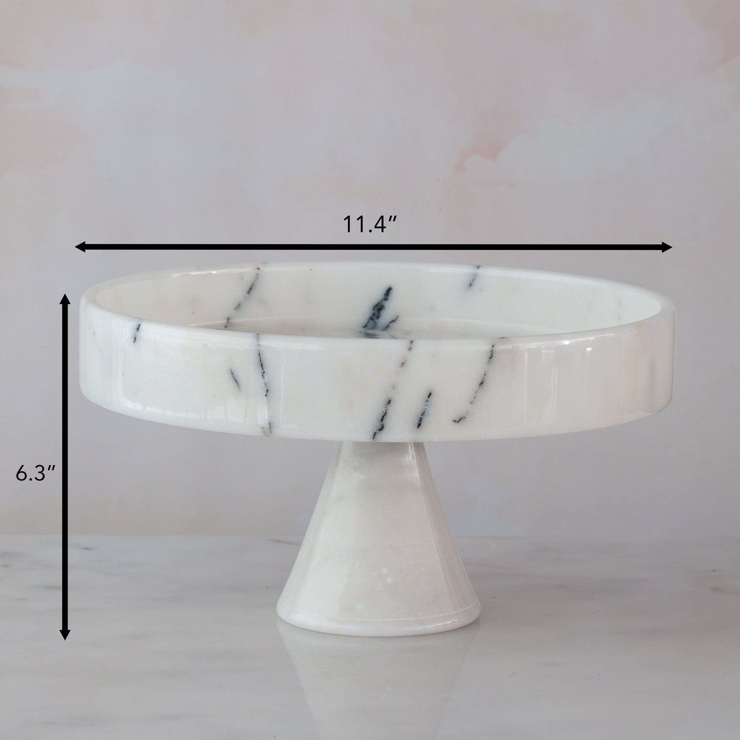 Marble Serving Bowl / Marble Pedestal Bowl / Large Centerpiece / Fruit Bowl / Large Bowl / Home Gift / Marble Bowl / Home Decoration