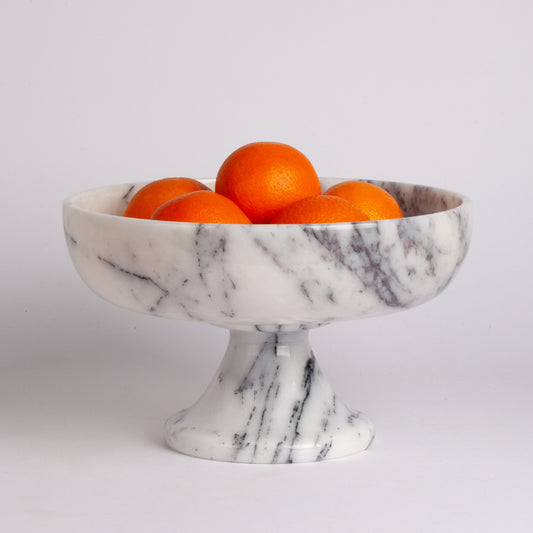 Marble Serving Bowl / Marble Pedestal Bowl / Centerpiece Bowl / Large Fruit Bowl / Home Decoration / Marble Bowl / Home Accessories