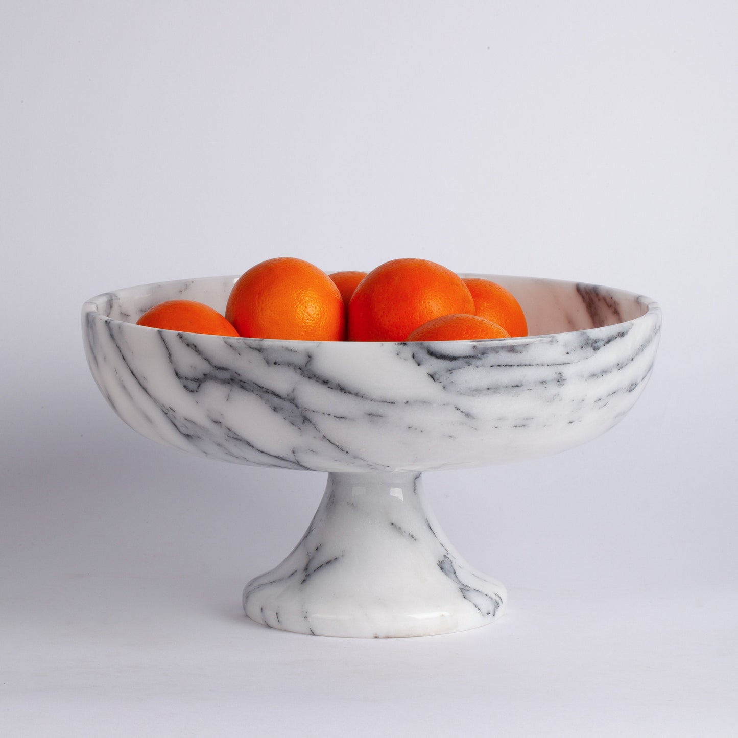 Large Marble Serving Bowl / Marble Pedestal Bowl / Large Centerpiece / Large Fruit Bowl / Marble Bowl / Home Gift