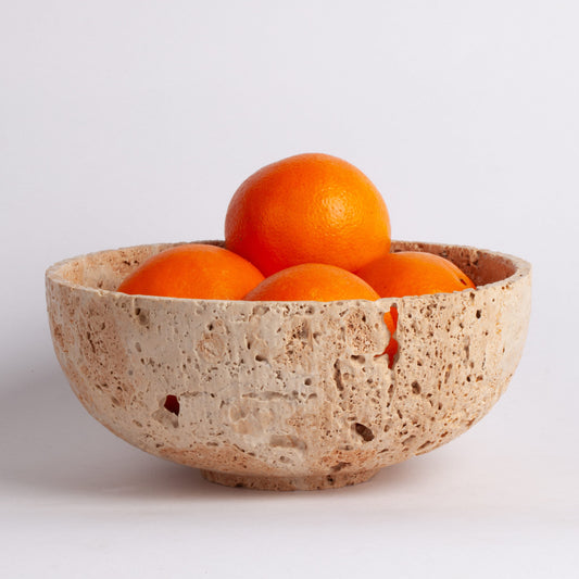 7.5" (19 cm) Unique Travertine Bowl / Natural Stone Bowl / Kitchen Accessories / Home Gift / Home Decoration / Handmade Bowl / Gift For Her