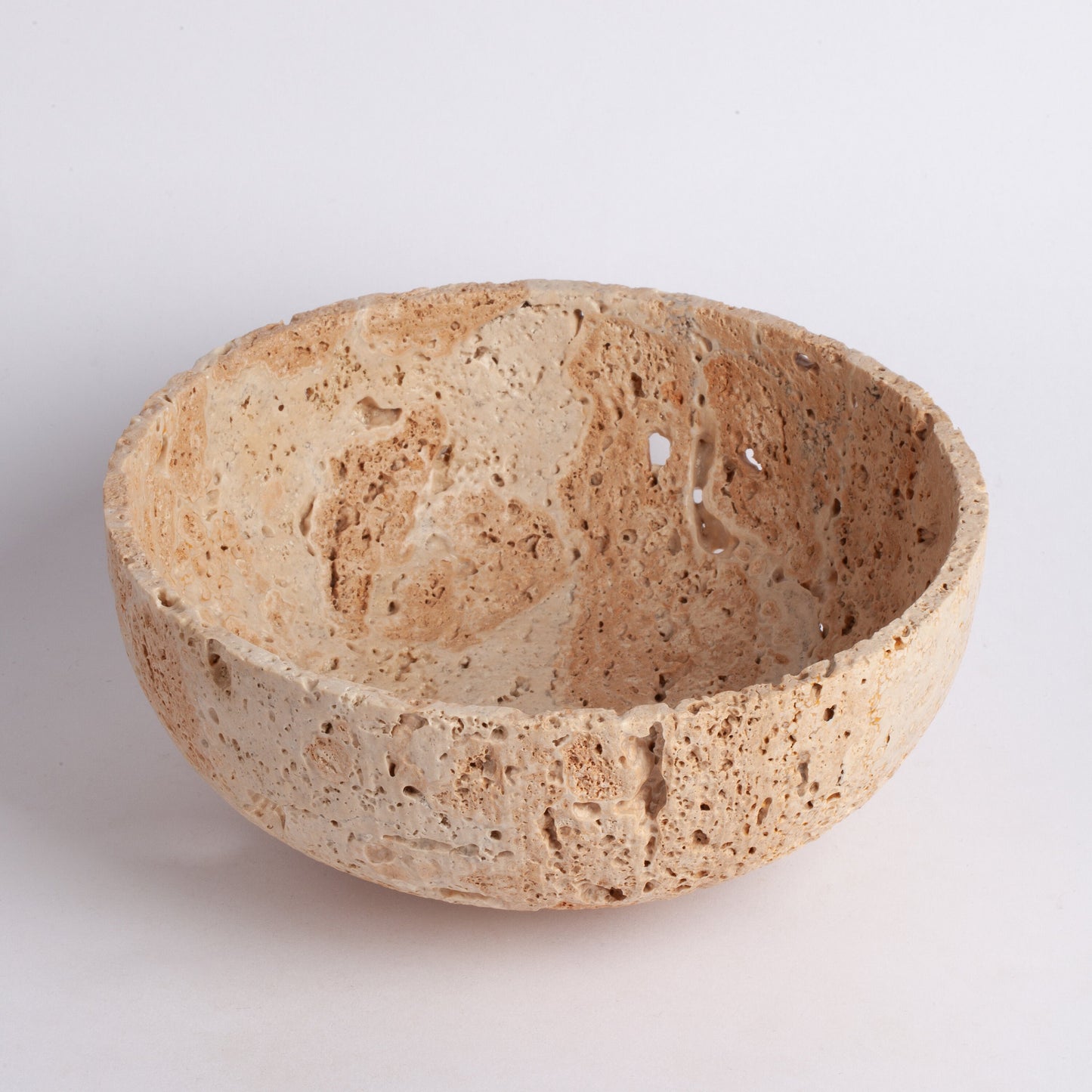 7.5" (19 cm) Unique Travertine Bowl / Natural Stone Bowl / Kitchen Accessories / Home Gift / Home Decoration / Handmade Bowl / Gift For Her