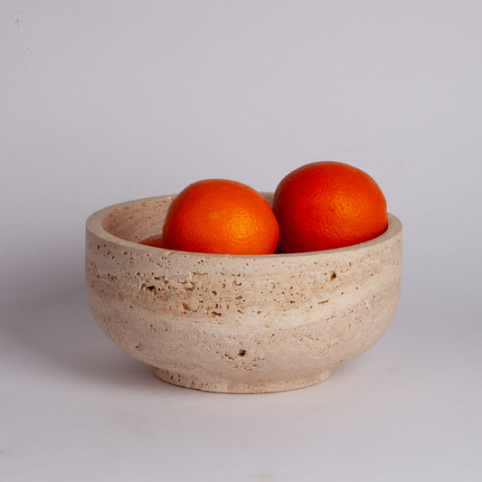 8"(20 cm) Travertine Bowl, Natural Stone Bowl, Kitchen Accessories, Home Gift, Home Decoration, Handmade Bowl, Marble bowl, Centerpiece bowl