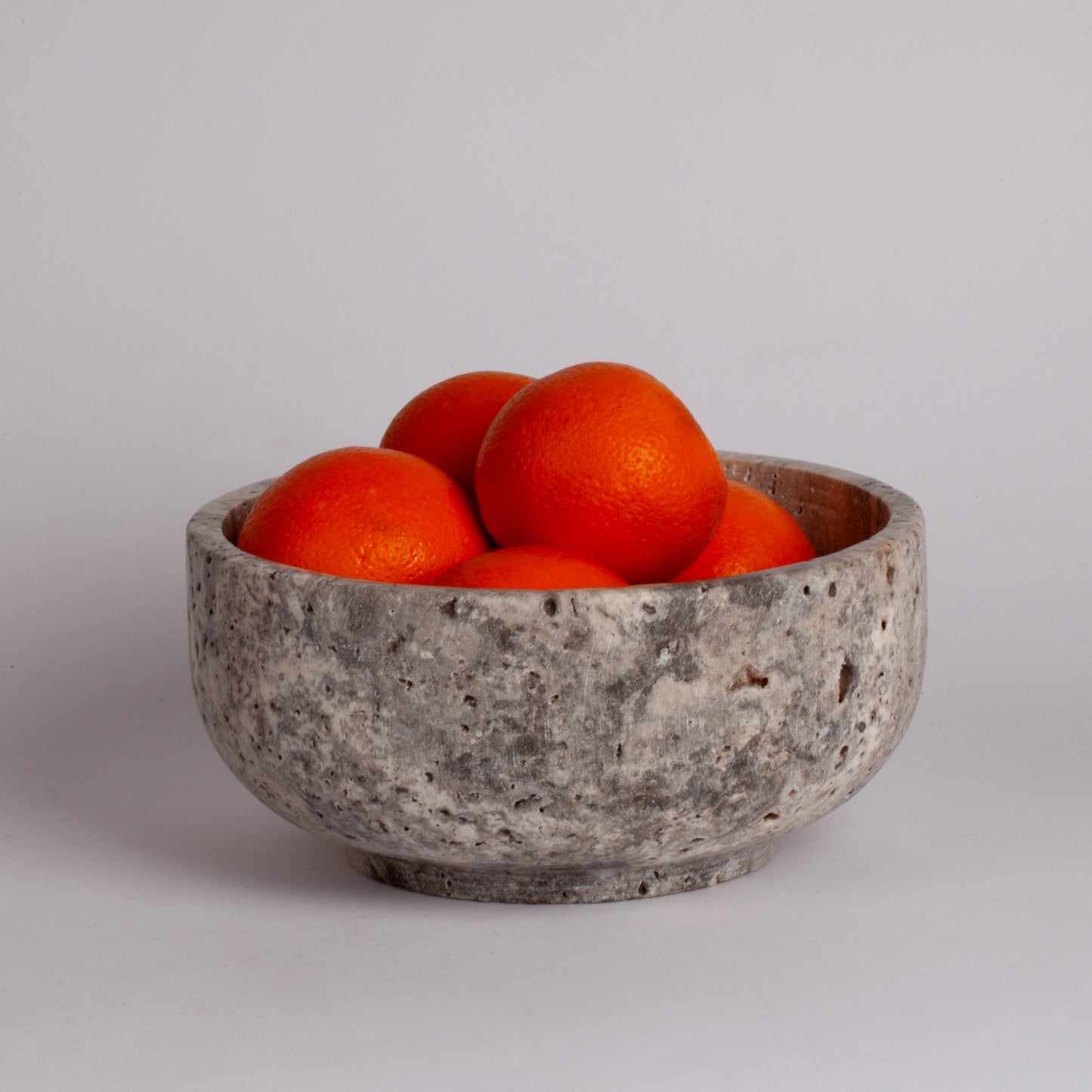 8" (20 cm) Grey Travertine Bowl / Natural Stone Bowl / Kitchen Accessories / Home Gift / Home Decoration / Handmade Bowl / Gift For Her