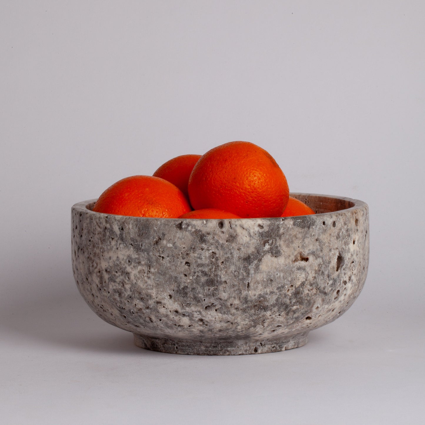 8" (20 cm) Grey Travertine Bowl / Natural Stone Bowl / Kitchen Accessories / Home Gift / Home Decoration / Handmade Bowl / Gift For Her