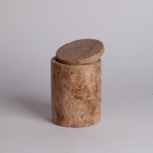 Noche Travertine Container/Jar With Lid / Home Decoration / Marble Decoration / Home Accessories / Home Gift / Kitchen Accessories