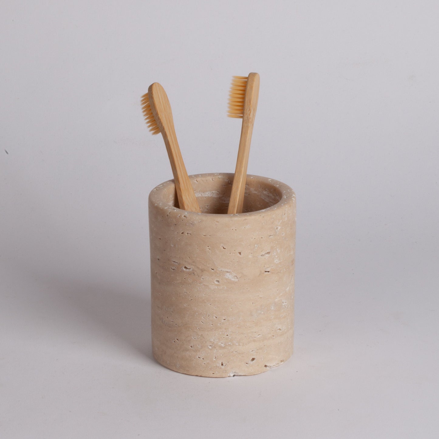 3.5" (9 cm) Travertine Toothbrush / Pencil Holder / Container / Home Decoration / Marble Decoration / Home Accessories / Home Gift