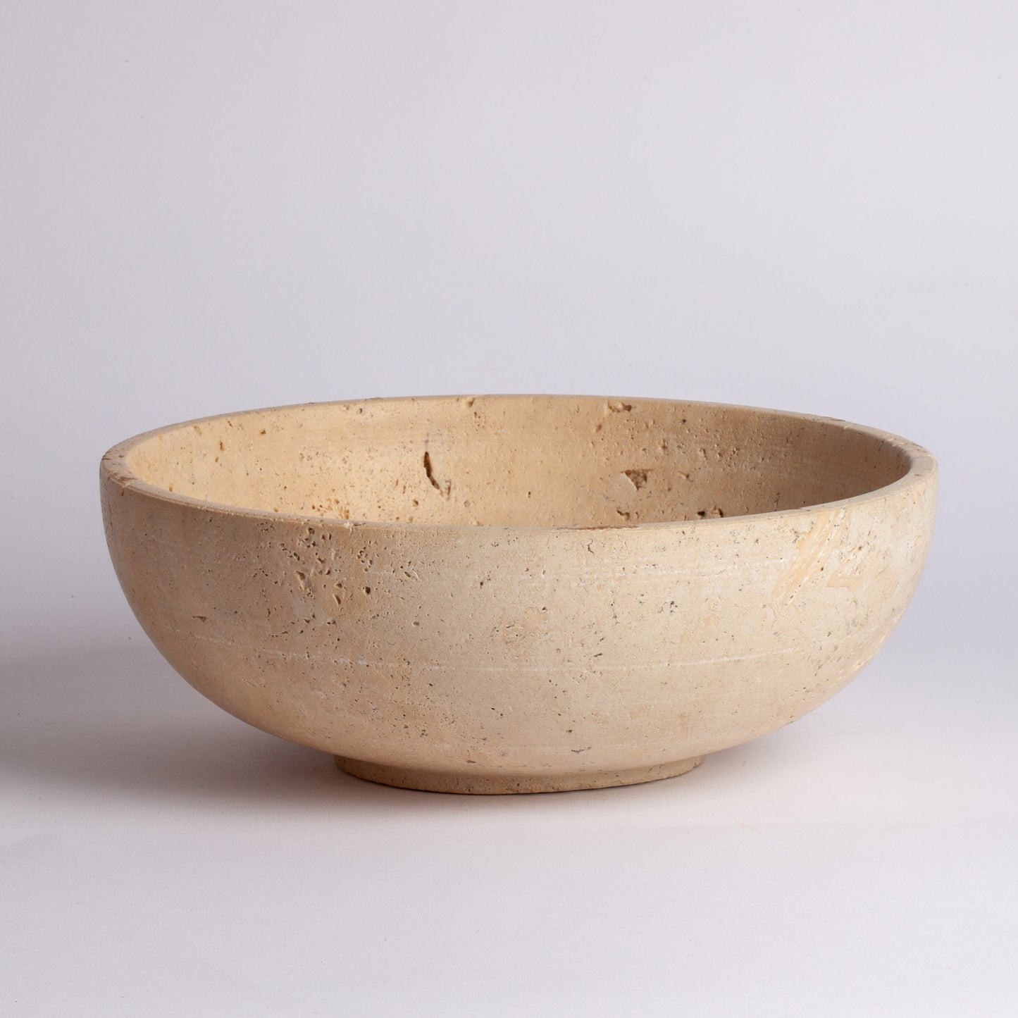 10.2" (25.5 cm) Travertine Bowl / Natural Stone Bowl / Kitchen Accessories / Home Gift / Home Decoration / Handmade Bowl / Gift For Her