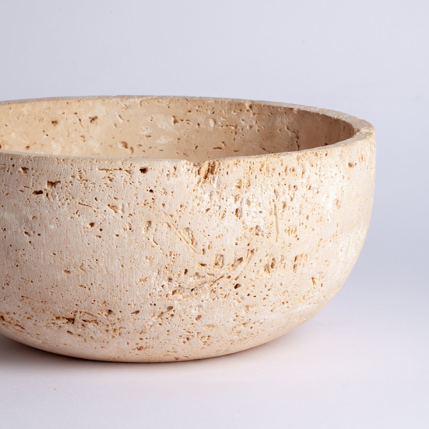 10" (25 cm) Beige Travertine Bowl / Natural Stone Bowl / Kitchen Accessories / Home Gift / Home Decoration / Handmade Bowl / Gift For Her