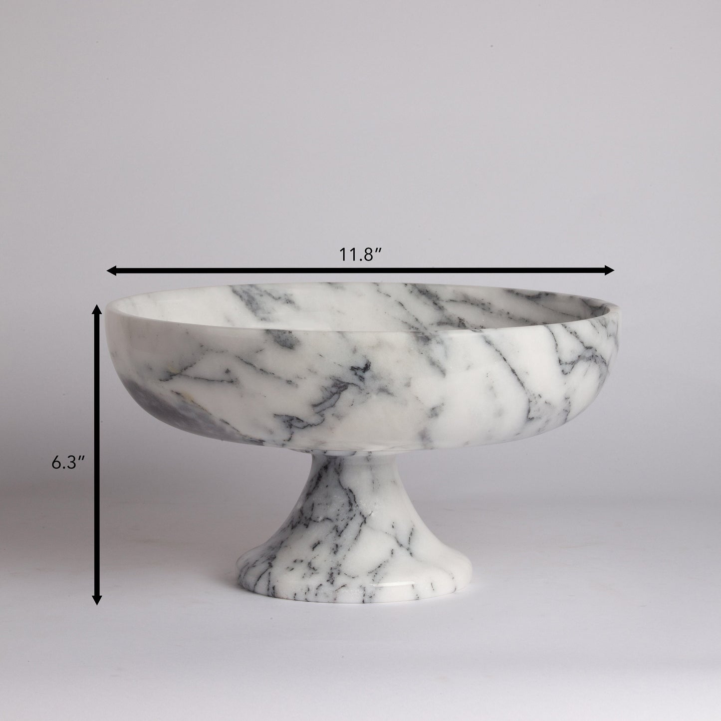 Large Marble Serving Bowl / Marble Pedestal Bowl / Large Centerpiece / Large Fruit Bowl / Marble Bowl / Home Gift