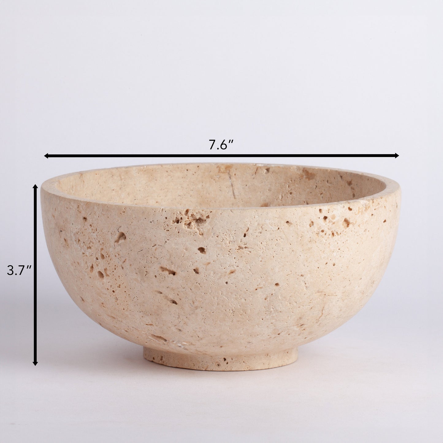 7.6" (19 cm) Travertine Bowl / Natural Stone Bowl / Kitchen Accessories / Home Gift / Home Decoration / Handmade Bowl / Gift For Her