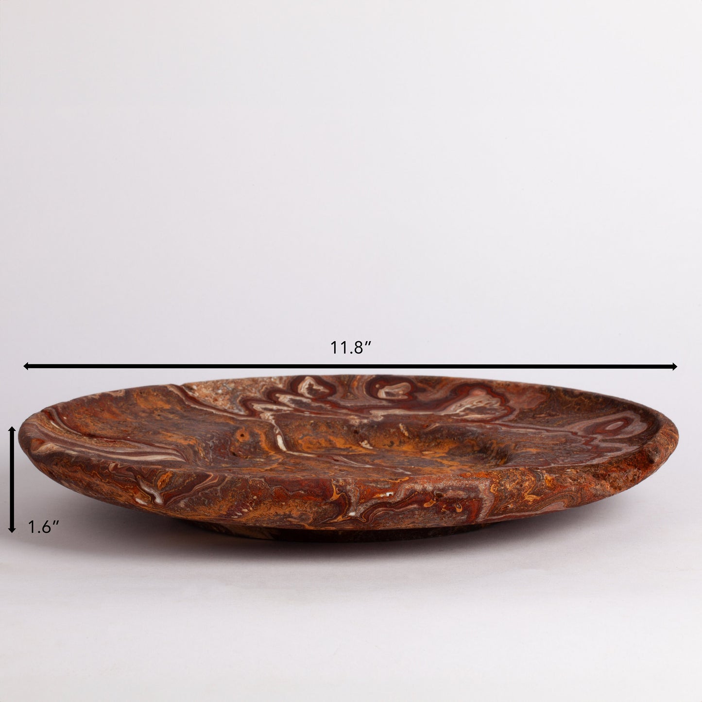 11.8" (30 cm) Terme Travertine Plate / Travertine Plate / Big Centerpiece / Unique Centerpiece / Home Decoration / Home Accessories