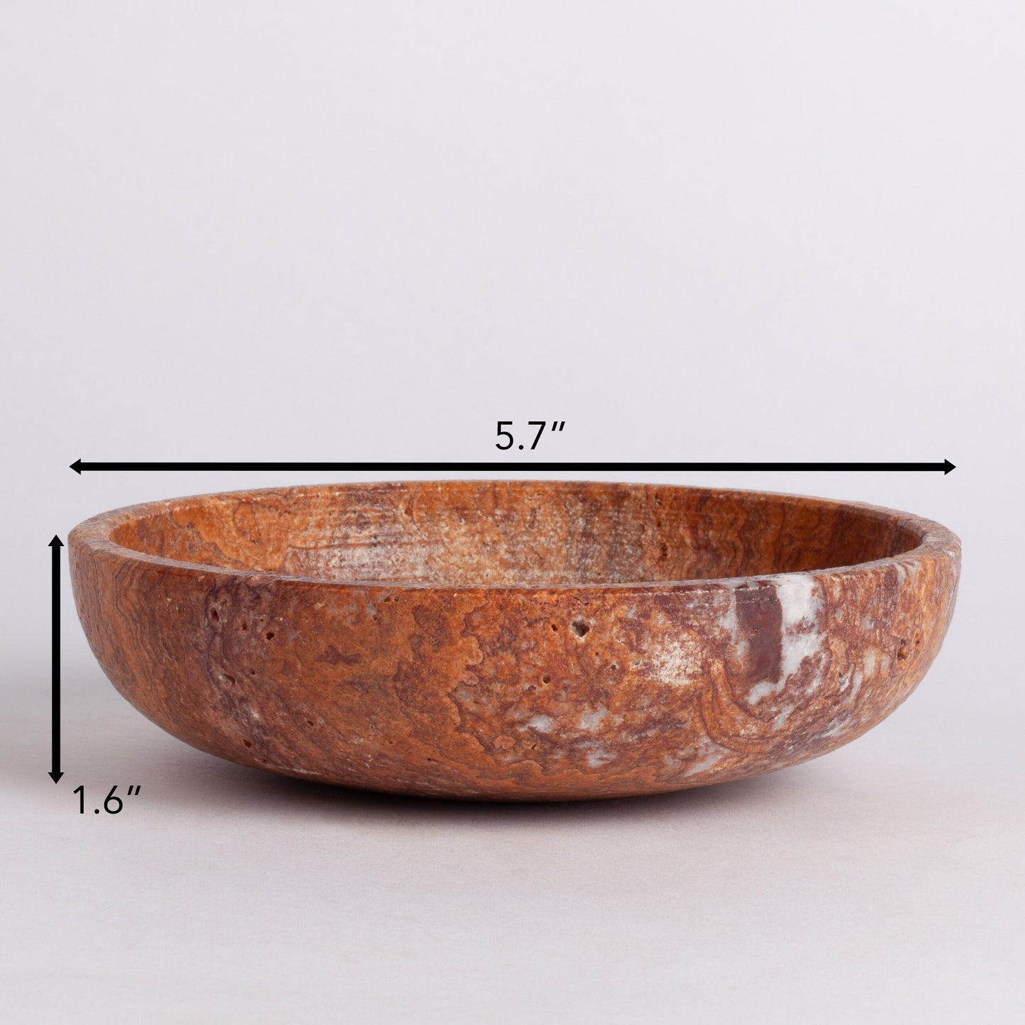 5.7" (14.5 cm) Terme Travertine Bowl / Travertine Bowl / Centerpiece / Unique Centerpiece / Home Decoration / Home Accessories