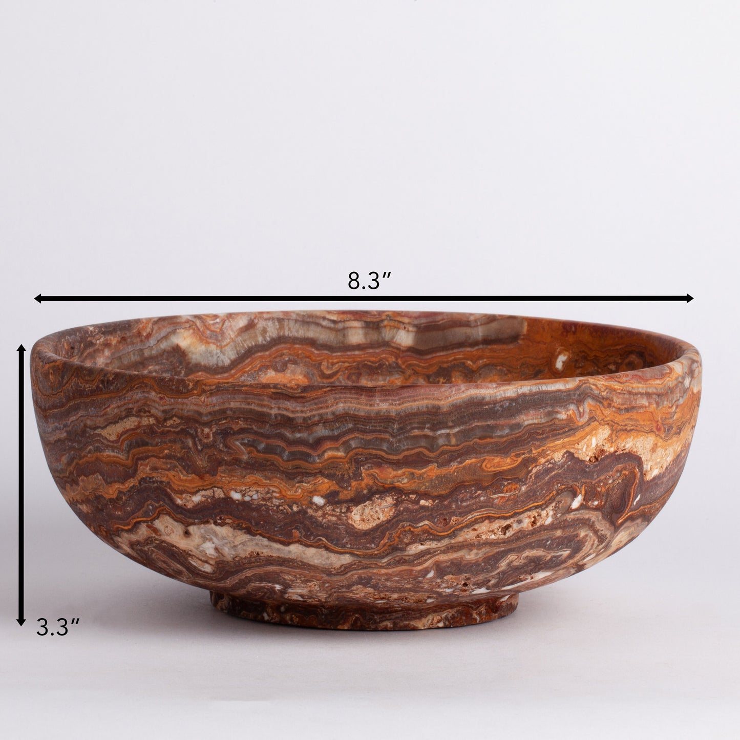 8.3" (21 cm) Terme Travertine Bowl / Travertine Bowl / Centerpiece / Unique Centerpiece / Home Decoration / Home Accessories