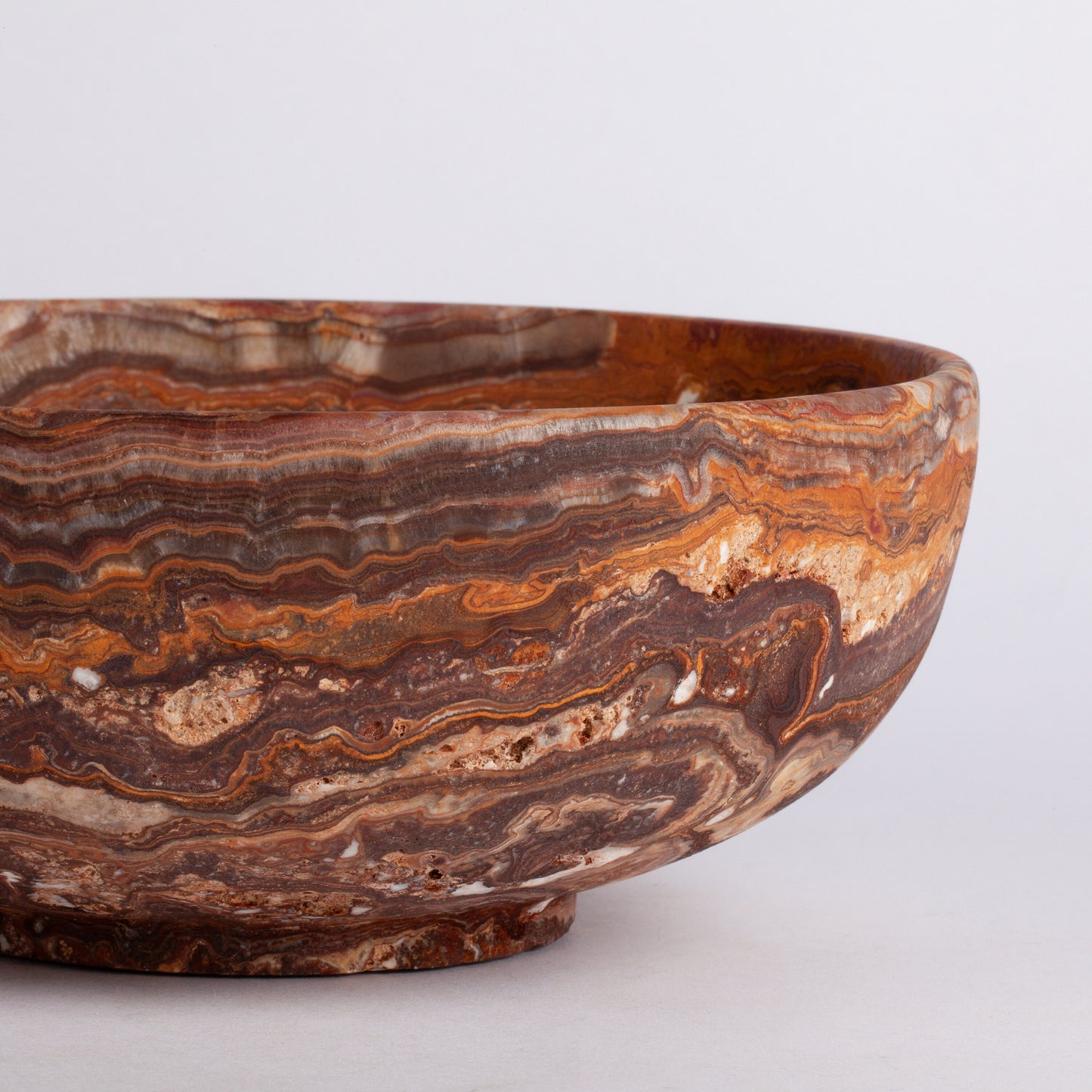 8.3" (21 cm) Terme Travertine Bowl / Travertine Bowl / Centerpiece / Unique Centerpiece / Home Decoration / Home Accessories