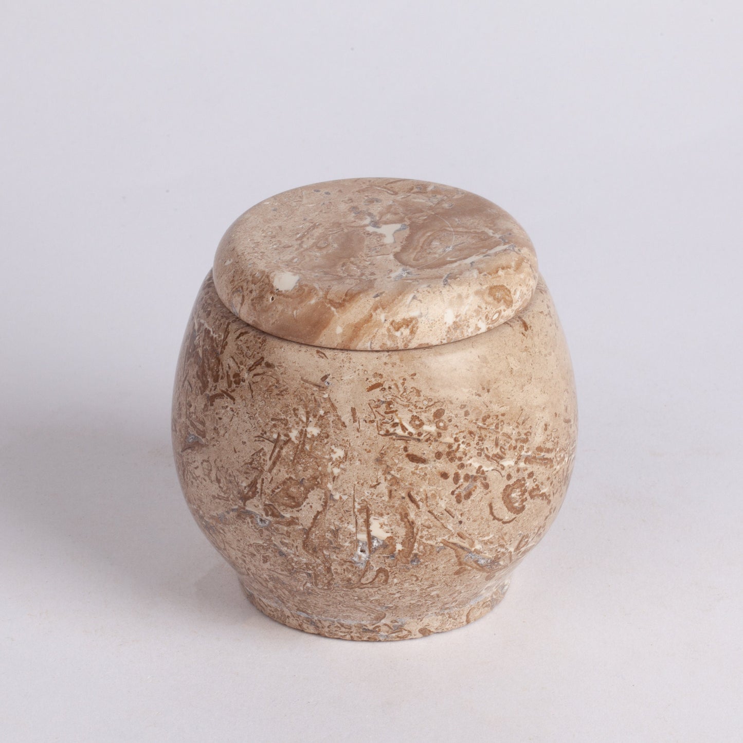 Noche Travertine Container / Jar With Lid / Marble Jar / Stone Jar / Home Decoration / Marble Decoration / Kitchen Accessories / Home Gift