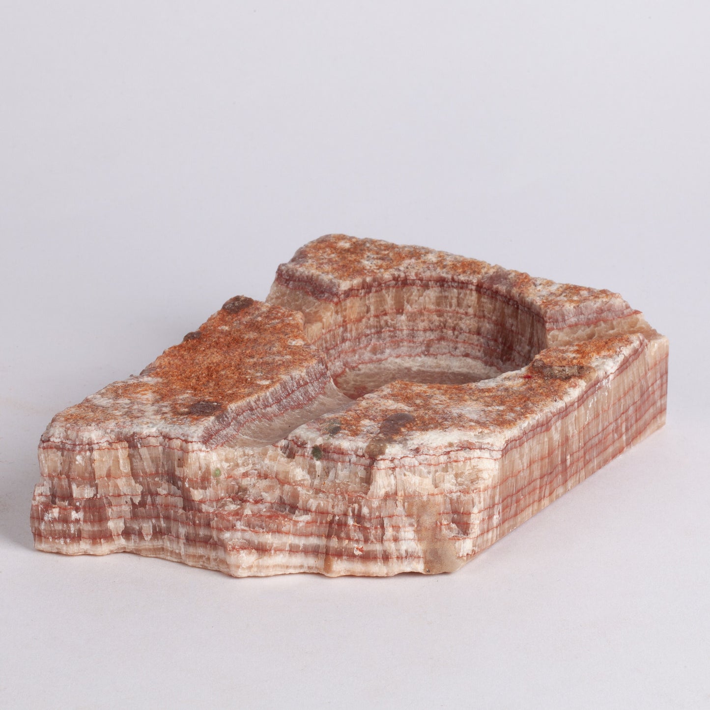 Red Onyx Cigar Ashtray / Marble Cigar Ashtray / Cigar Ashtray / Travertine Cigar Ashtray / Cigar Holder / Raw Marble Ashtray