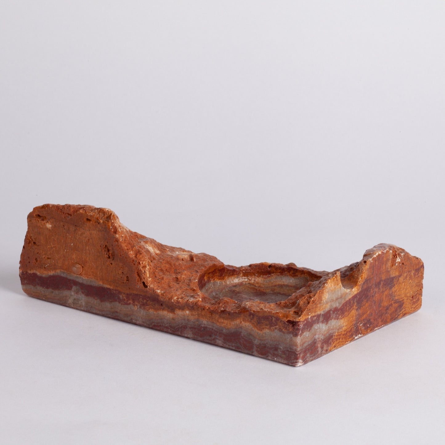 Brown Travertine Cigar Ashtray / Marble Cigar Ashtray / Cigar Ashtray / Travertine Cigar Ashtray / Cigar Holder / Raw Marble Ashtray