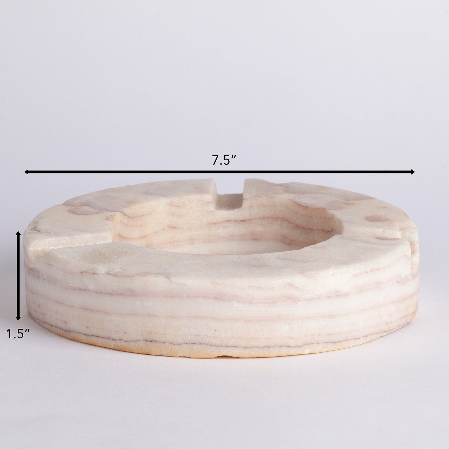 White Onyx Cigar Ashtray / Marble Cigar Ashtray / Cigar Ashtray / Travertine Cigar Ashtray / Cigar Holder / Raw Marble Ashtray