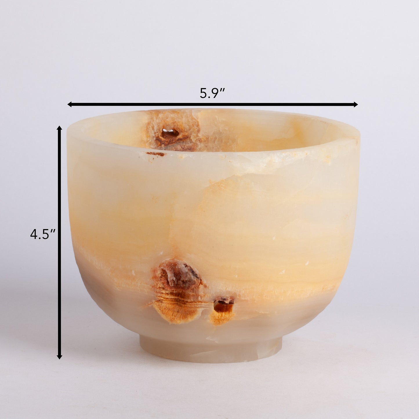 5.9" (15 cm) Alabaster Bowl / Onyx Bowl / Unique Natural Stone bowl / Unique Centerpiece / Home Decoration / Home Accessories