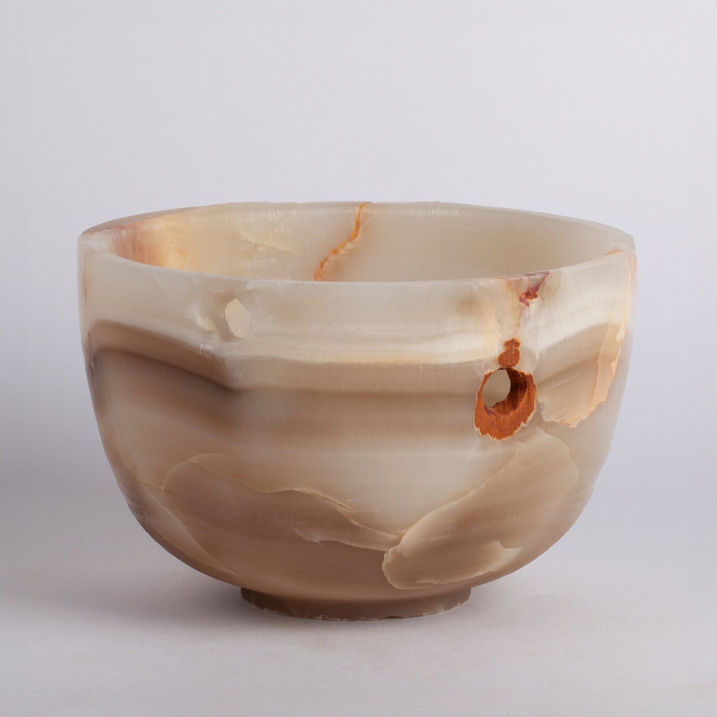 7.6" (19 cm) Alabaster Bowl / Onyx Bowl / Unique Natural Stone / Unique Centerpiece / Home Decoration / Home Accessories / Decorative Stone