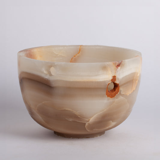 7.6" (19 cm) Alabaster Bowl / Onyx Bowl / Unique Natural Stone / Unique Centerpiece / Home Decoration / Home Accessories / Decorative Stone