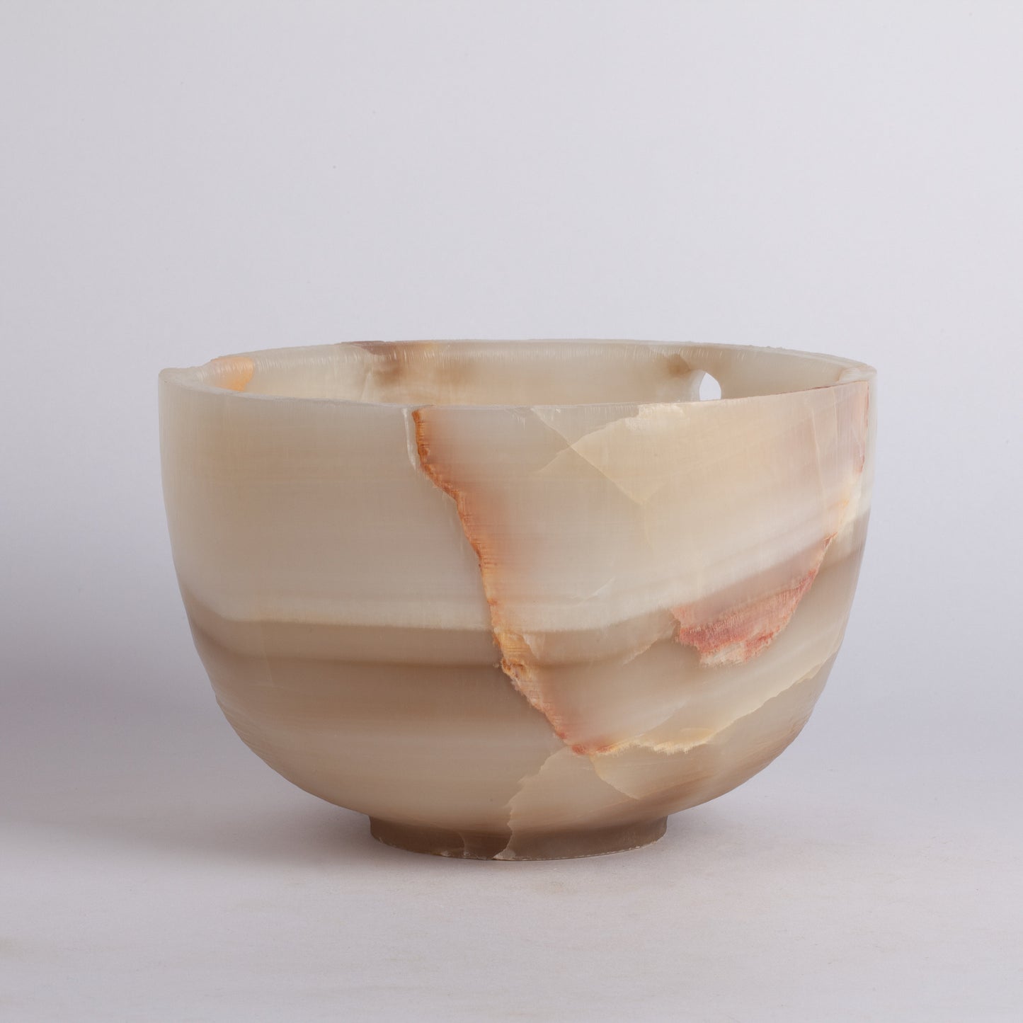 7.6" (19 cm) Alabaster Bowl / Onyx Bowl / Unique Natural Stone / Unique Centerpiece / Home Decoration / Home Accessories / Decorative Stone