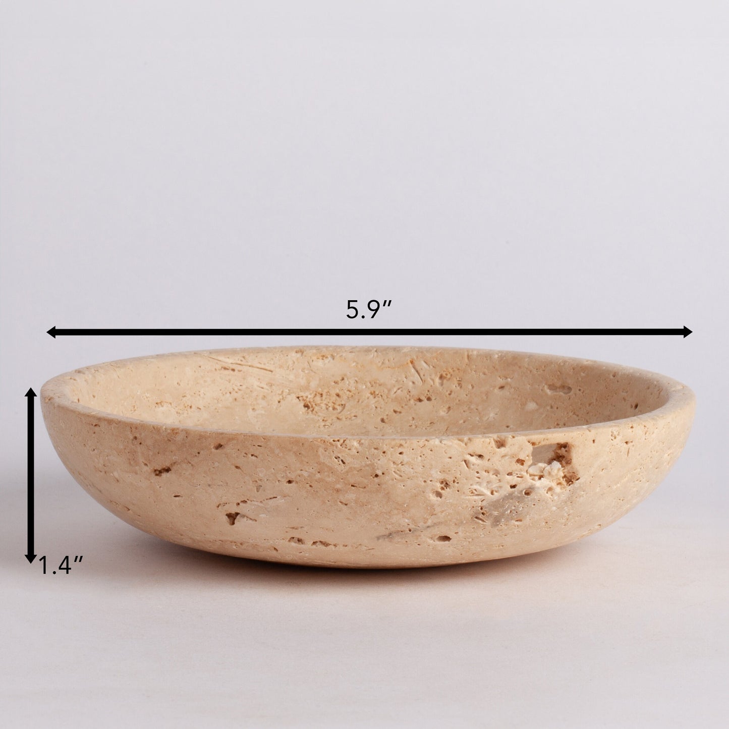 5.9" (15 cm) Beige Travertine Plate / Decorative Travertine Plate / Home Decoration / Marble Decoration / Home Accessories / Catchall