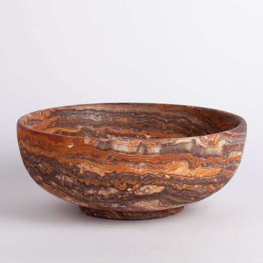 8.3" (21 cm) Terme Travertine Bowl / Travertine Bowl / Centerpiece / Unique Centerpiece / Home Decoration / Home Accessories