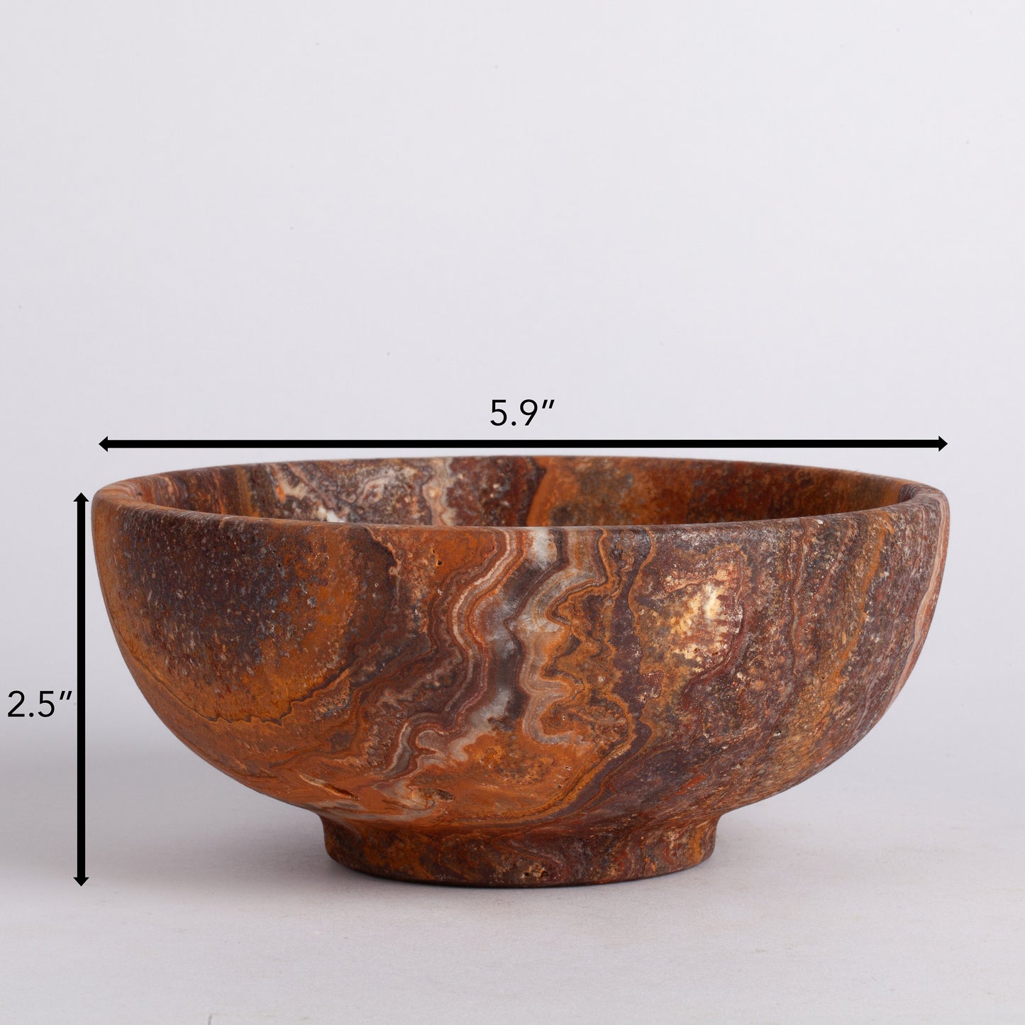 5.9" (15 cm) Terme Travertine Bowl / Travertine Bowl / Centerpiece / Unique Centerpiece / Home Decoration / Home Accessories