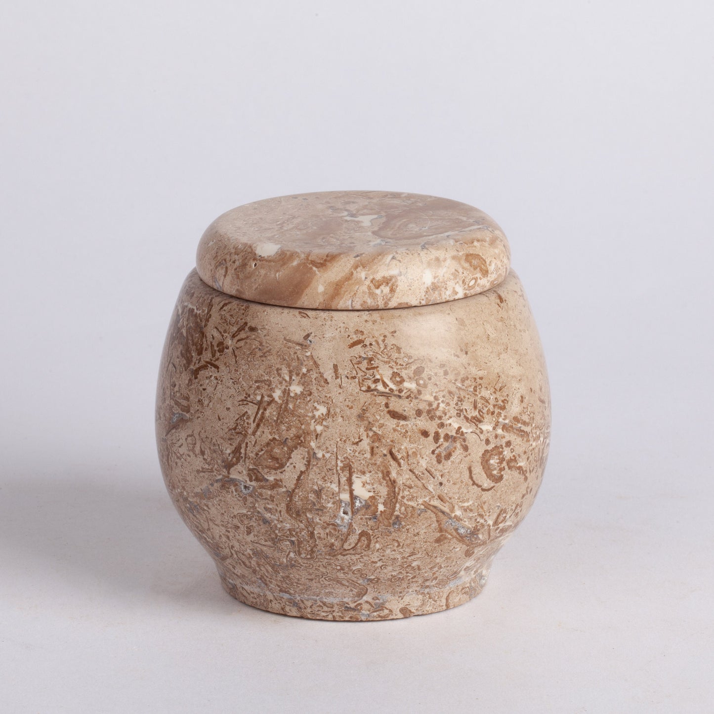 Noche Travertine Container / Jar With Lid / Marble Jar / Stone Jar / Home Decoration / Marble Decoration / Kitchen Accessories / Home Gift