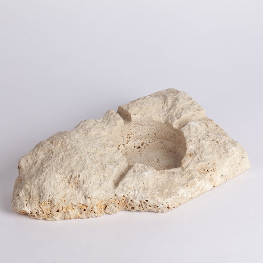 Beige Travertine Ashtray / Beige Cigarette Ashtray / Cigar Ashtray / Travertine Cigar Ashtray / Marble Cigar Ashtray / Raw Marble Ashtray