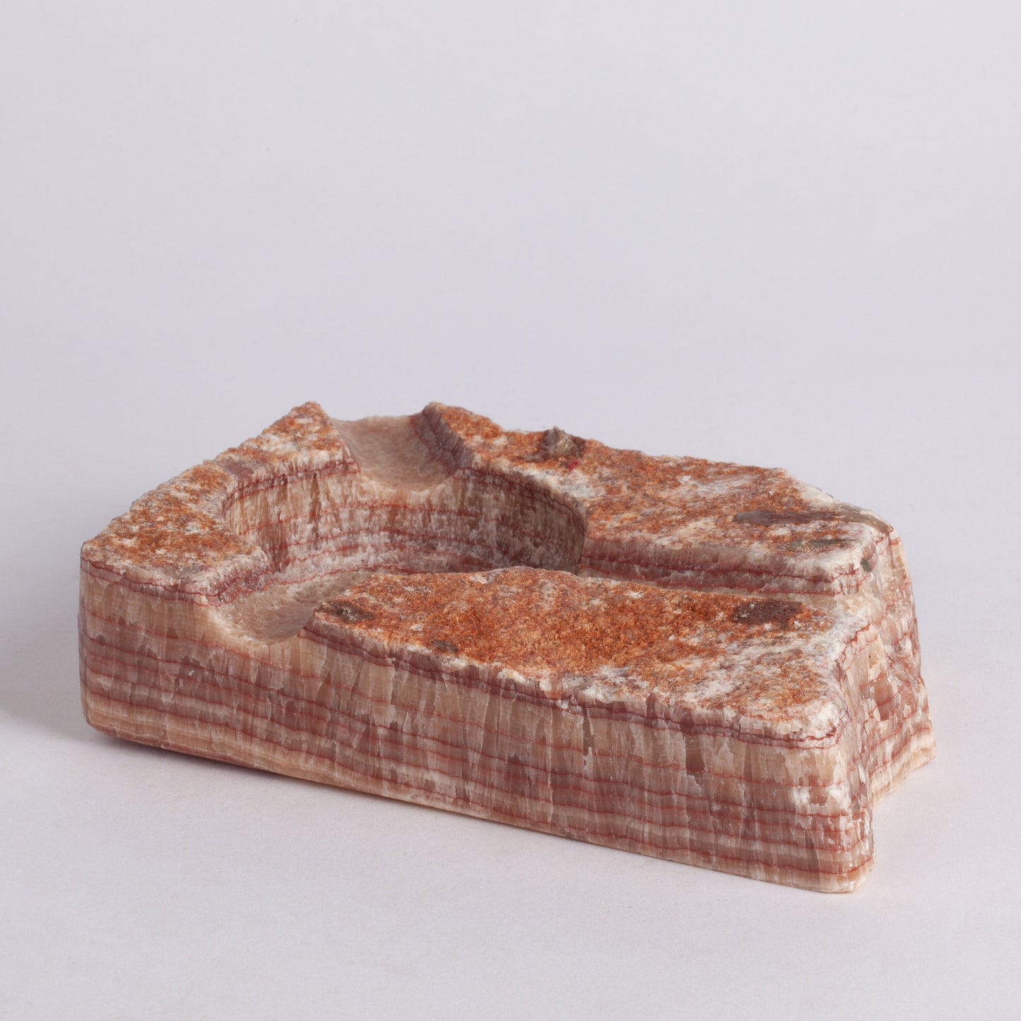 Red Onyx Cigar Ashtray / Marble Cigar Ashtray / Cigar Ashtray / Travertine Cigar Ashtray / Cigar Holder / Raw Marble Ashtray