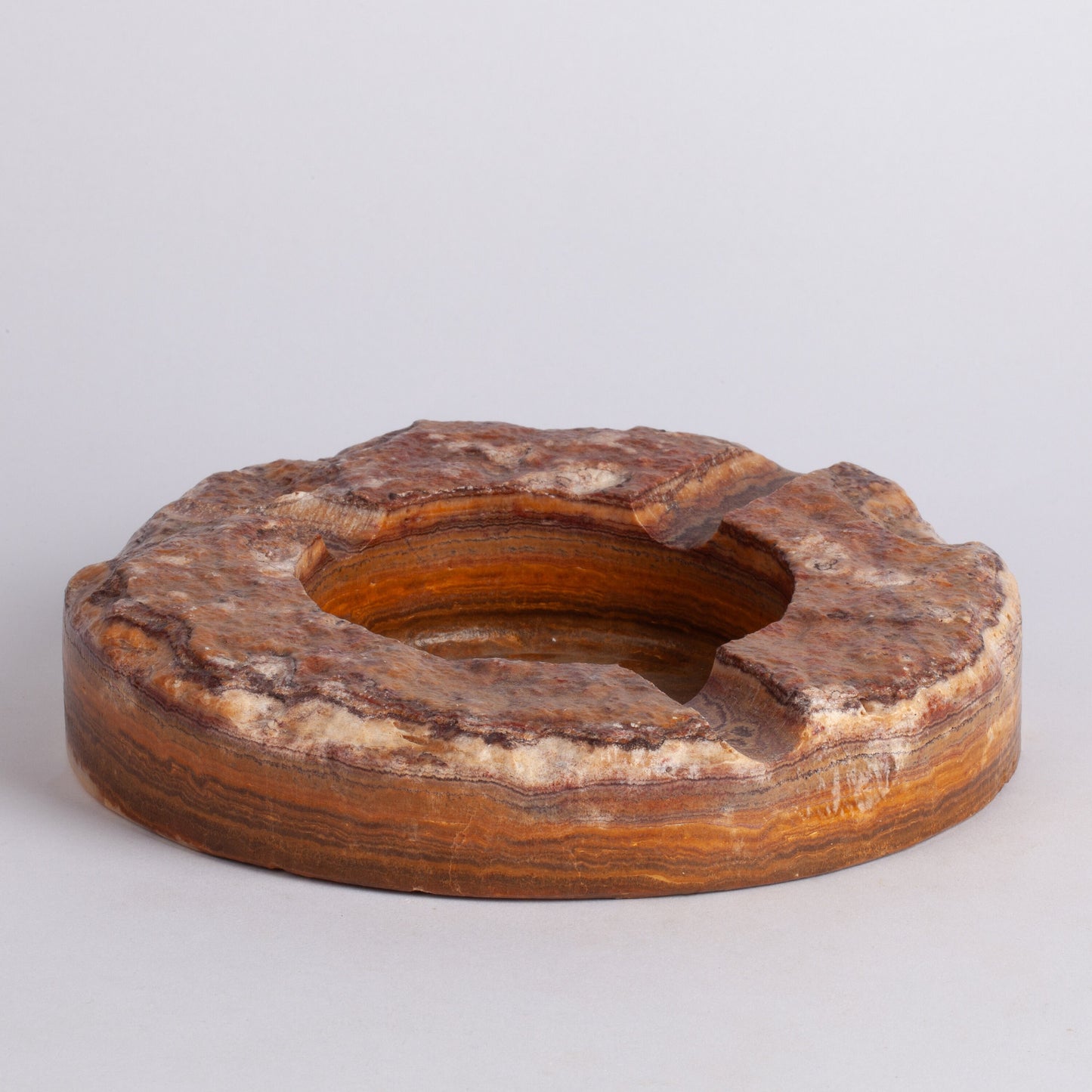 Brown Travertine Cigar Ashtray / Marble Cigar Ashtray / Cigar Ashtray / Travertine Cigar Ashtray / Cigar Holder / Raw Marble Ashtray