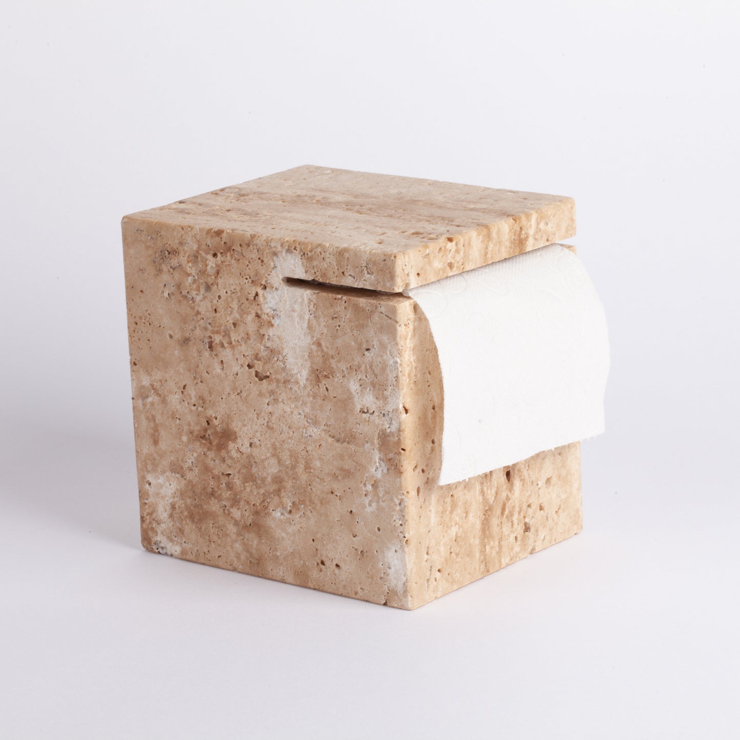 Beige Travertine Toilet Paper Holder / Home Decoration / Marble Decoration / Home Accessories / Home Gift / Bathroom Decoration