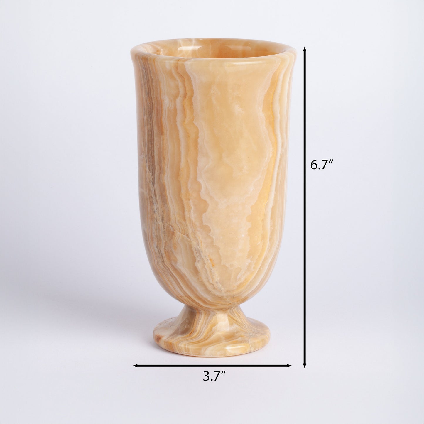 Small Yellow Alabaster Vase / Onyx Vase / Hand Carved Onyx / Onyx Decoration / Alabaster Decoration / Natural Home Decoration /Natural Stone