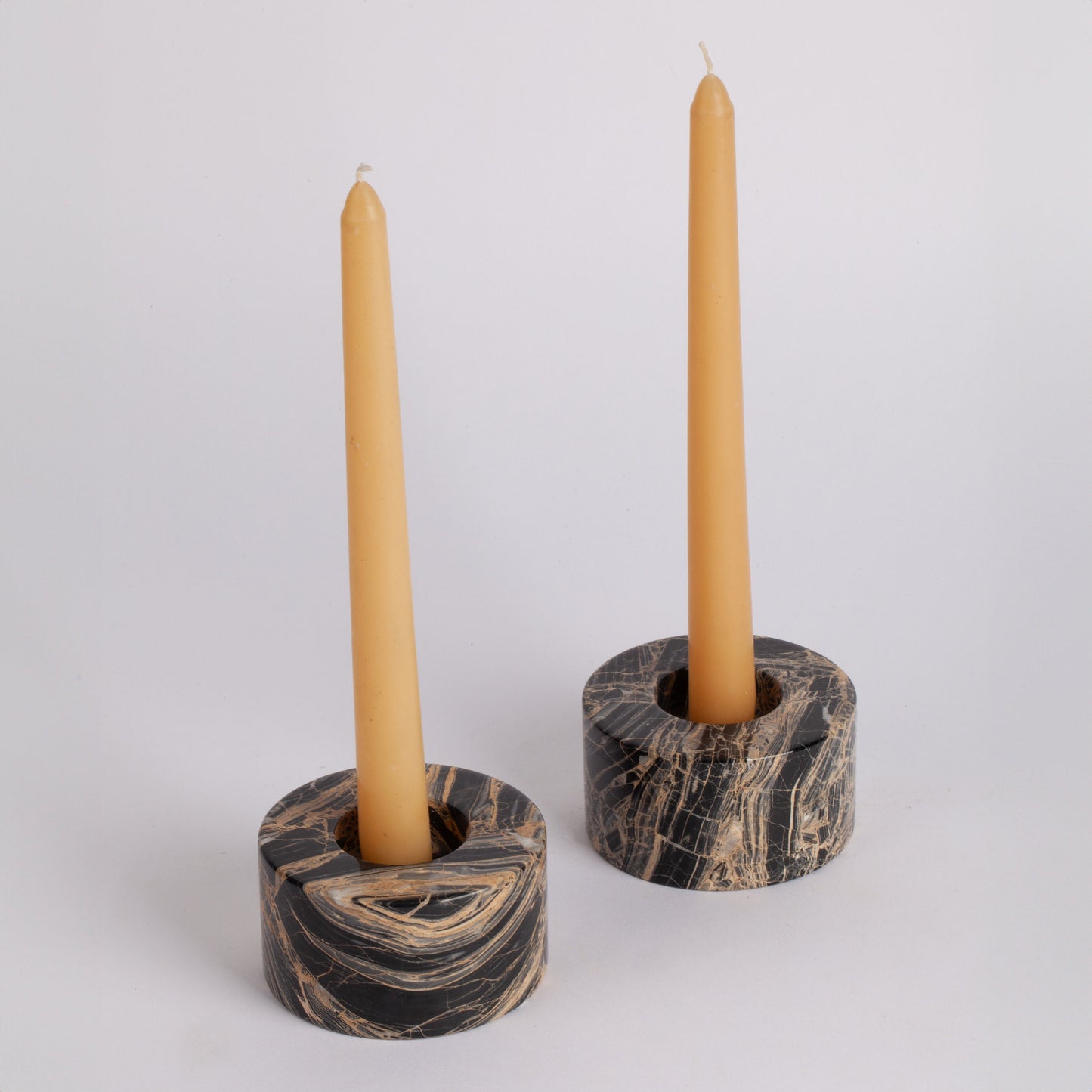 Nero Picasso Marble Candlestick & Candle Holder, Unique Candlestick Holder, Natural Candle Holder, Marble Candle Holder, Stone Candle Holder