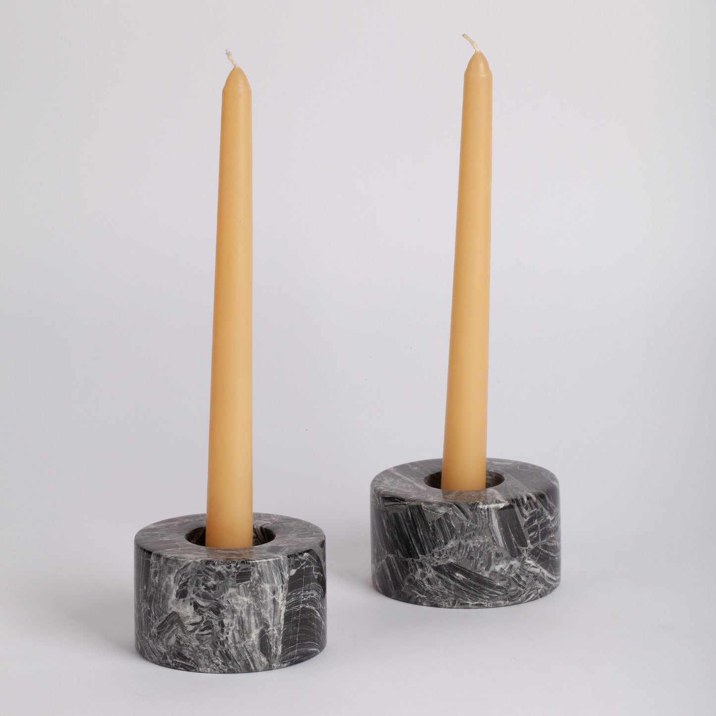 Nero Picasso Classic Marble Candlestick Candle Holder, Unique Candlestick Holder, Black & White Candle Holder, Nero Marble, Black Candle