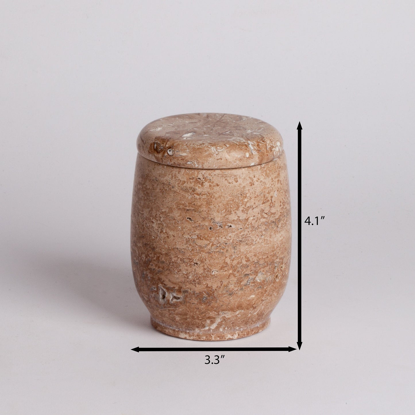 Noche Travertine Container/Jar With Lid / Marble Jar / Stone Jar / Home Decoration / Marble Decoration / Kitchen Accessories / Home Gift