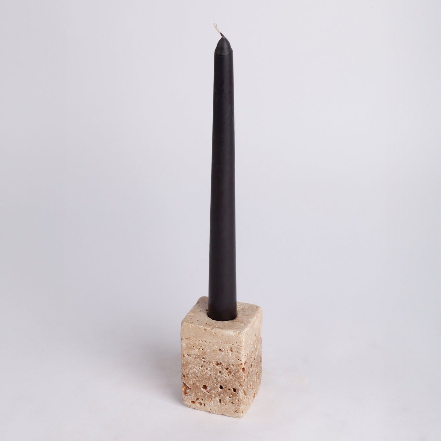 Travertine Candlestick Holder, Natural Stone Candlestick Holder, Beige Travertine, Rectangle Candle Holder, Marble Candle Holder