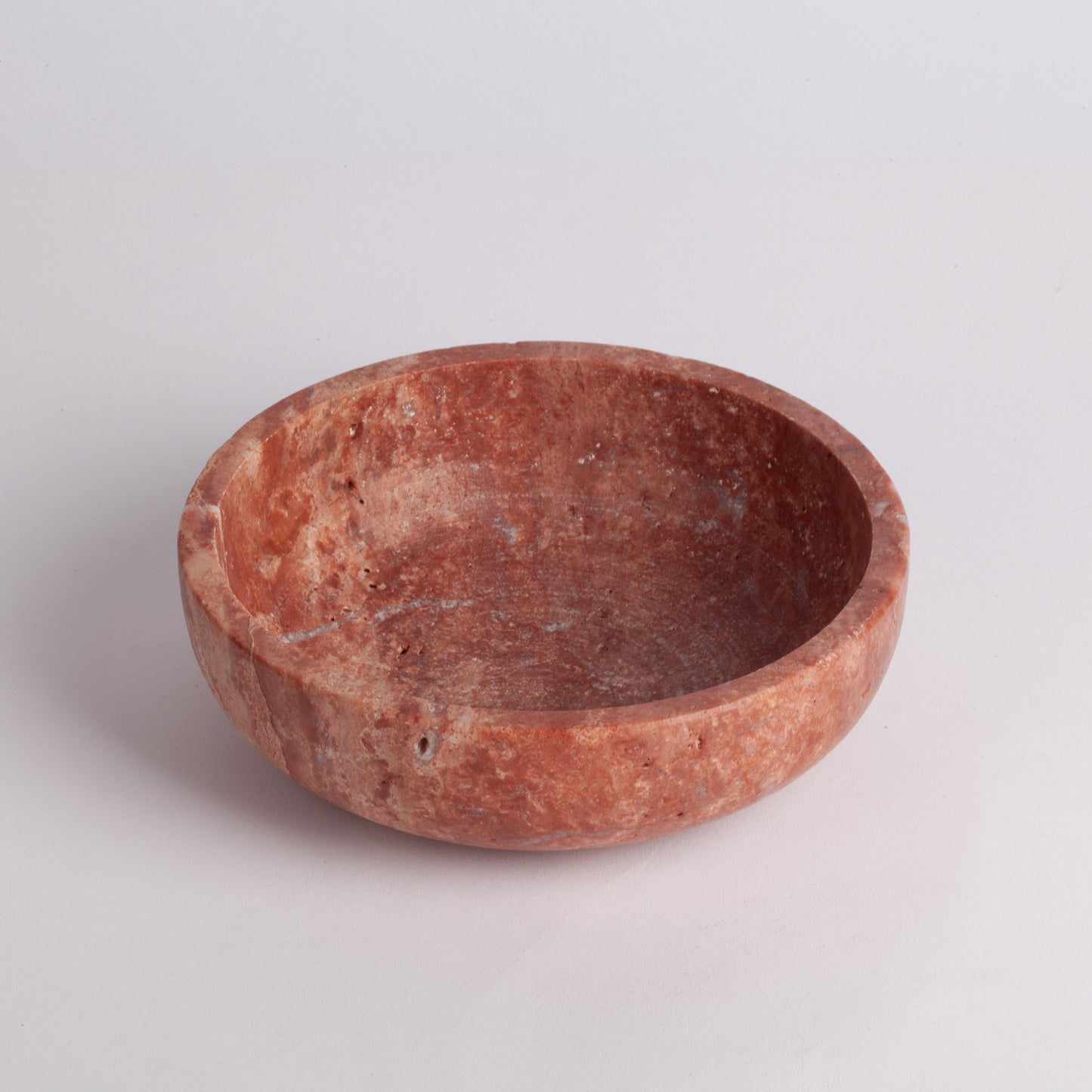 5.5" (14 cm) Pink Travertine Bowl / Natural Stone Bowl / Kitchen Accessories / Home Gift / Home Decoration / Handmade Bowl / Gift For Her