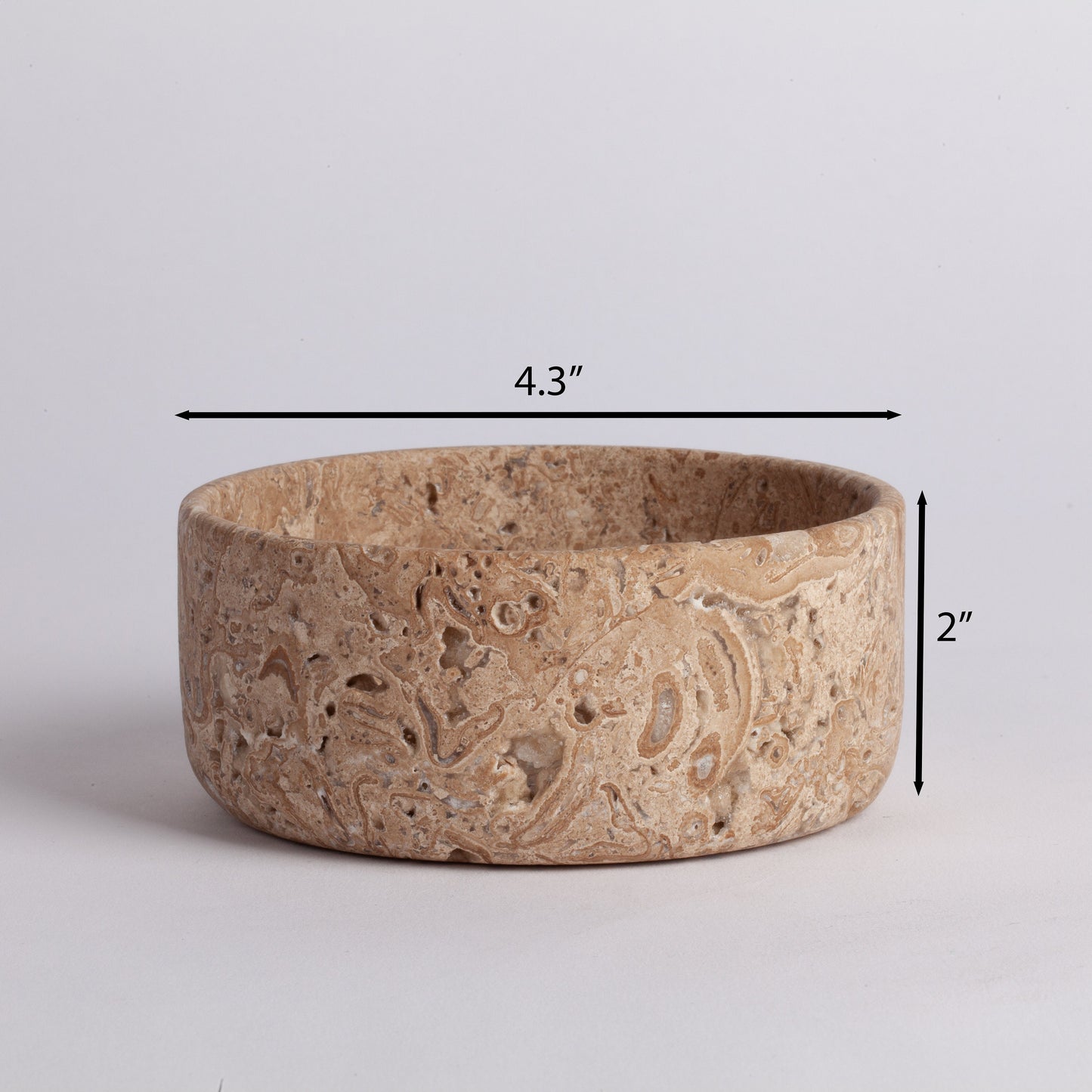 4.3" (11 cm) Noche Travertine Bowl / Natural Stone Bowl / Kitchen Accessories / Home Gift / Home Decoration / Handmade Bowl / Gift For Her